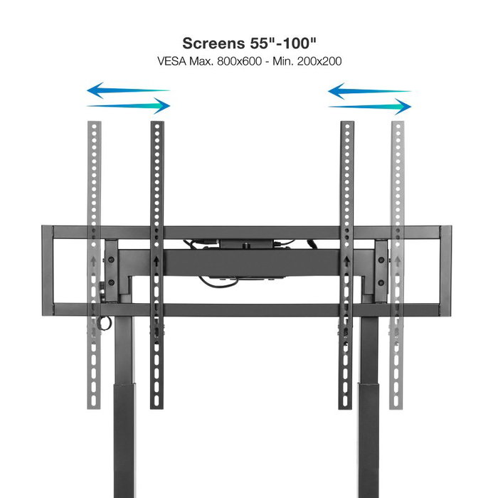Tooq LUX Soporte de Suelo Eléctrico FSM02-B para Pantallas 55-100 Pulgadas